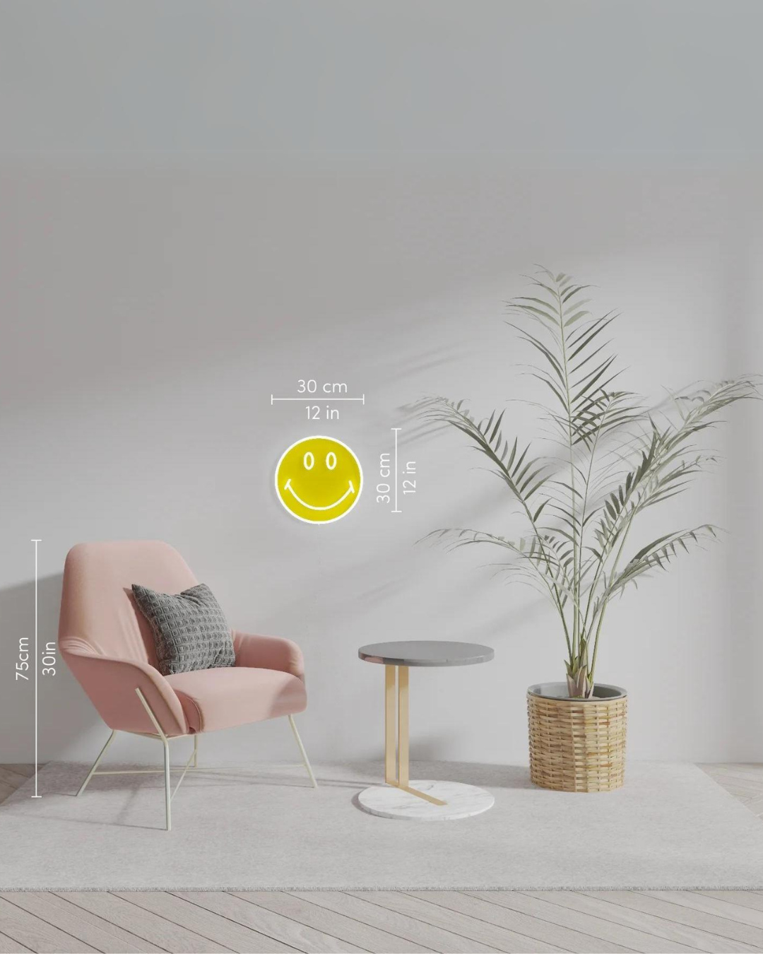 Neon Wall Smiley