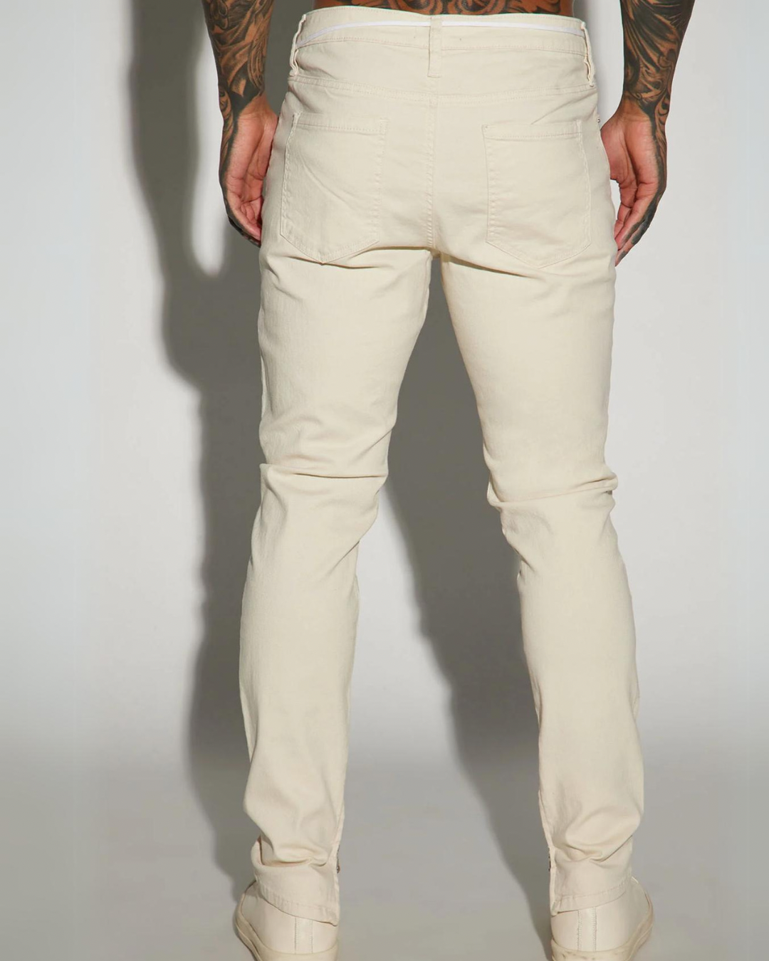 White Urban Casual Pants