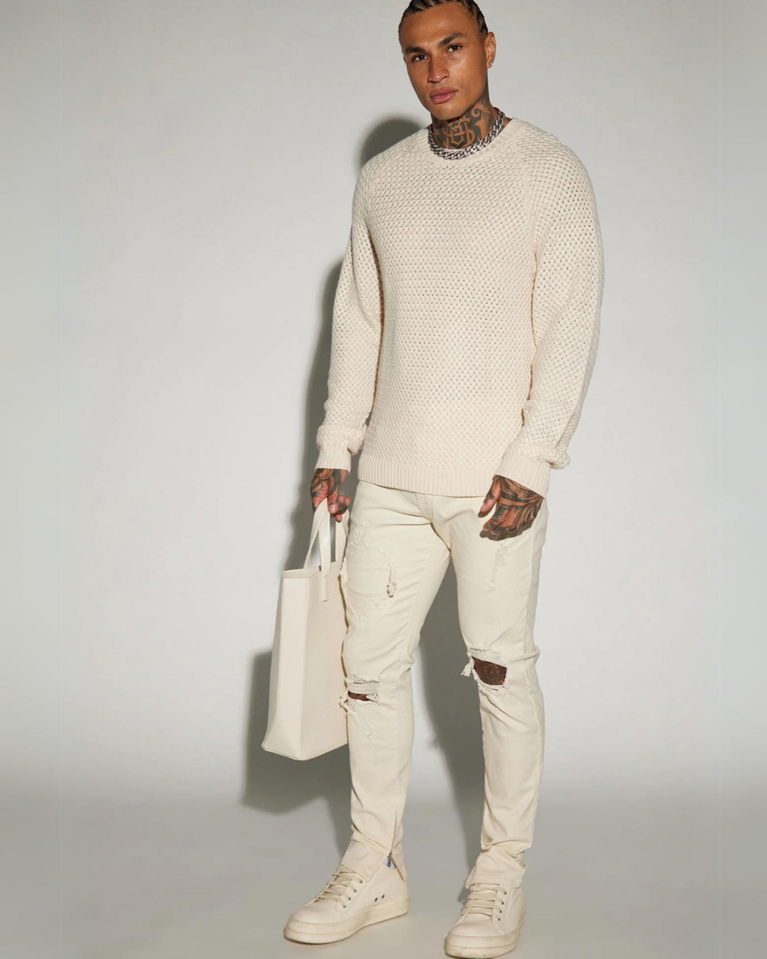 White Urban Casual Pants