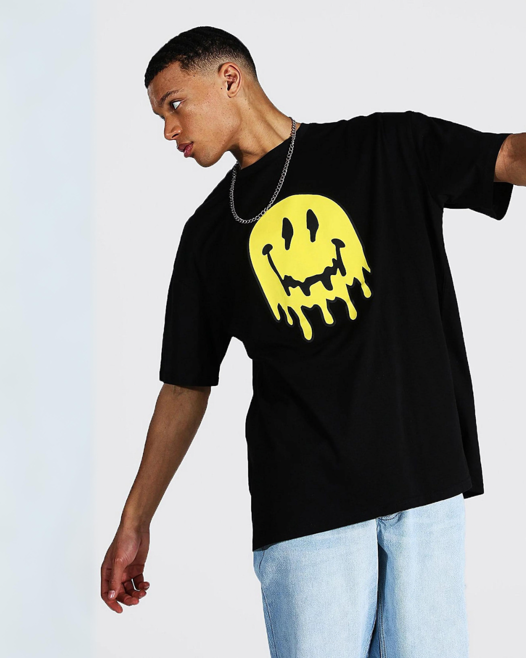 Oversized Smiley Drip Tees
