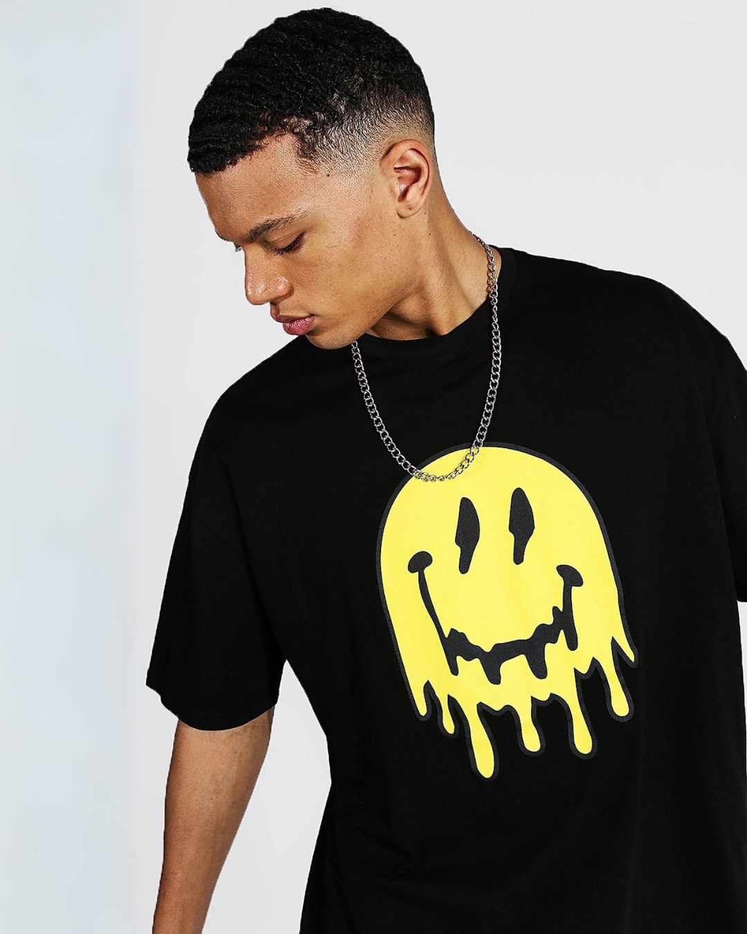 Oversized Smiley Drip Tees