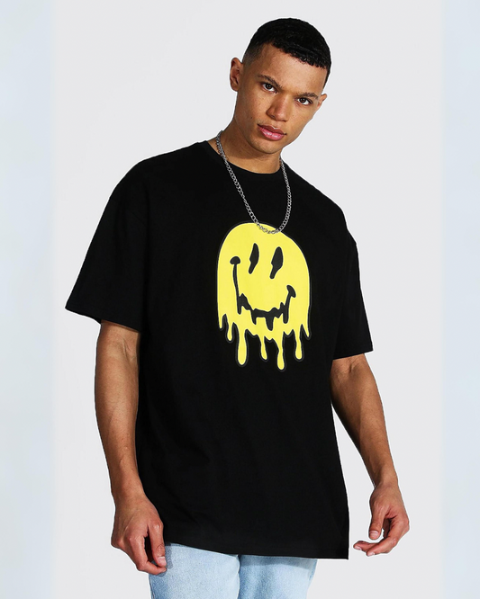 Oversized Smiley Drip Tees