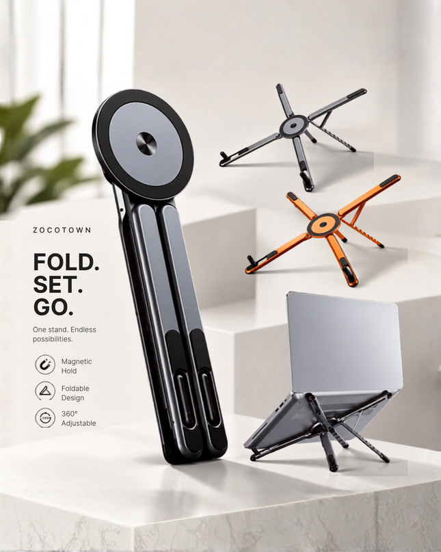 FOLDSET™ Magnetic Multi-Angle Stand