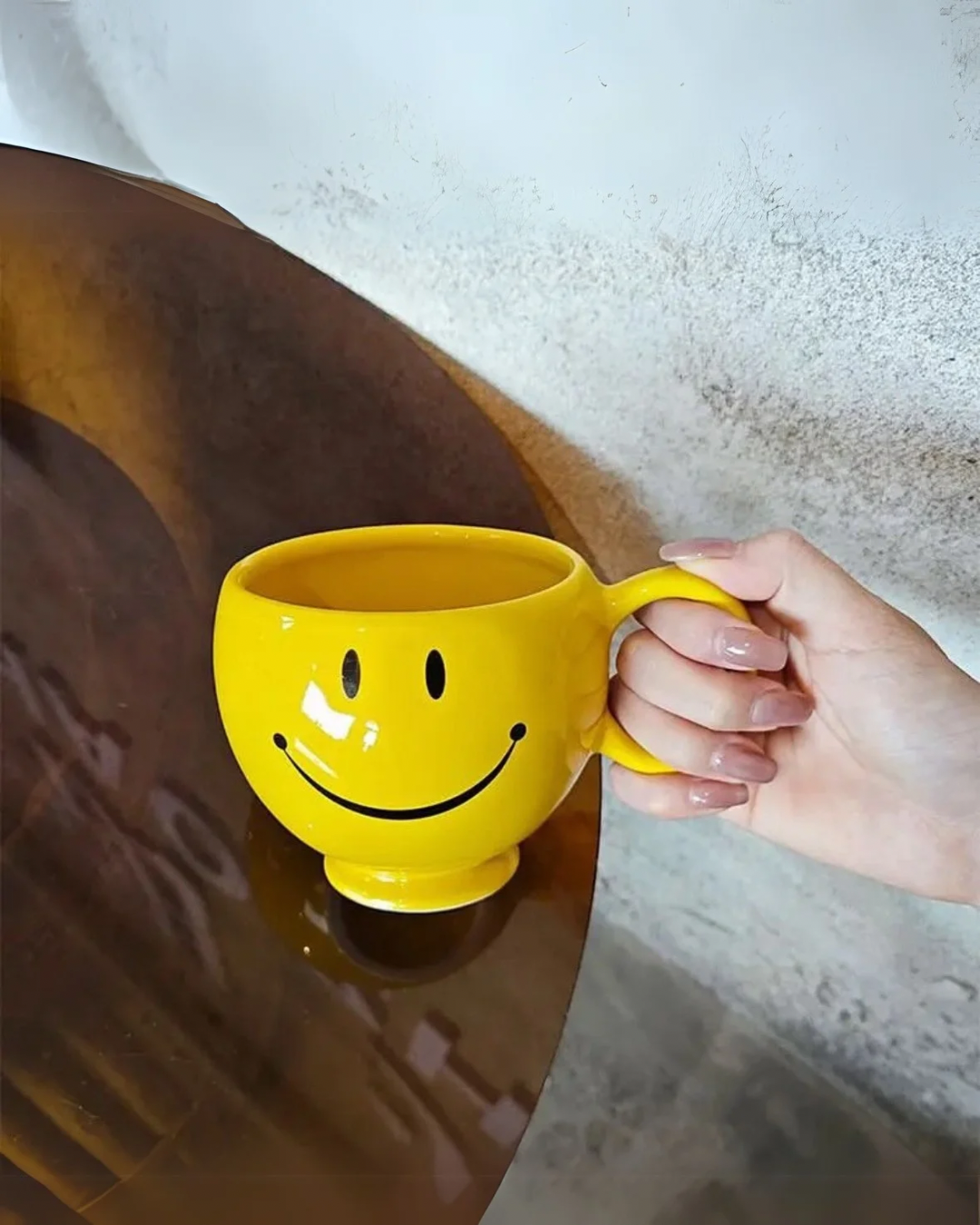 Happy Face Mug – Cheerful Yellow Coffee Mug