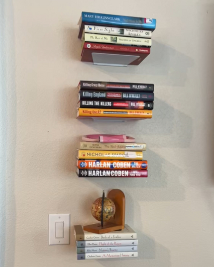 Estantes flotantes de pared: juego de 4 para una organización elegante y minimalista