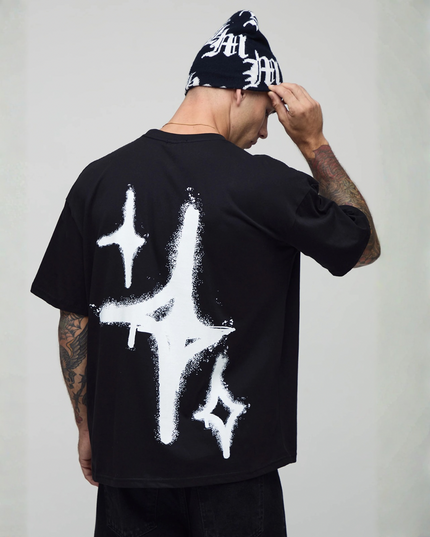 StarDrip Oversized Tee – Black