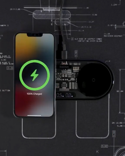 Digital Led 2 in 1 Wireless Power Bank