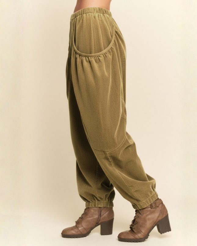Corduroy Cargo Joggers – Wide Pocket Streetwear Pants
