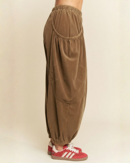 Corduroy Cargo Joggers – Wide Pocket Streetwear Pants