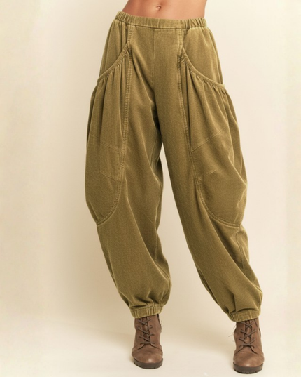 Corduroy Cargo Joggers – Wide Pocket Streetwear Pants