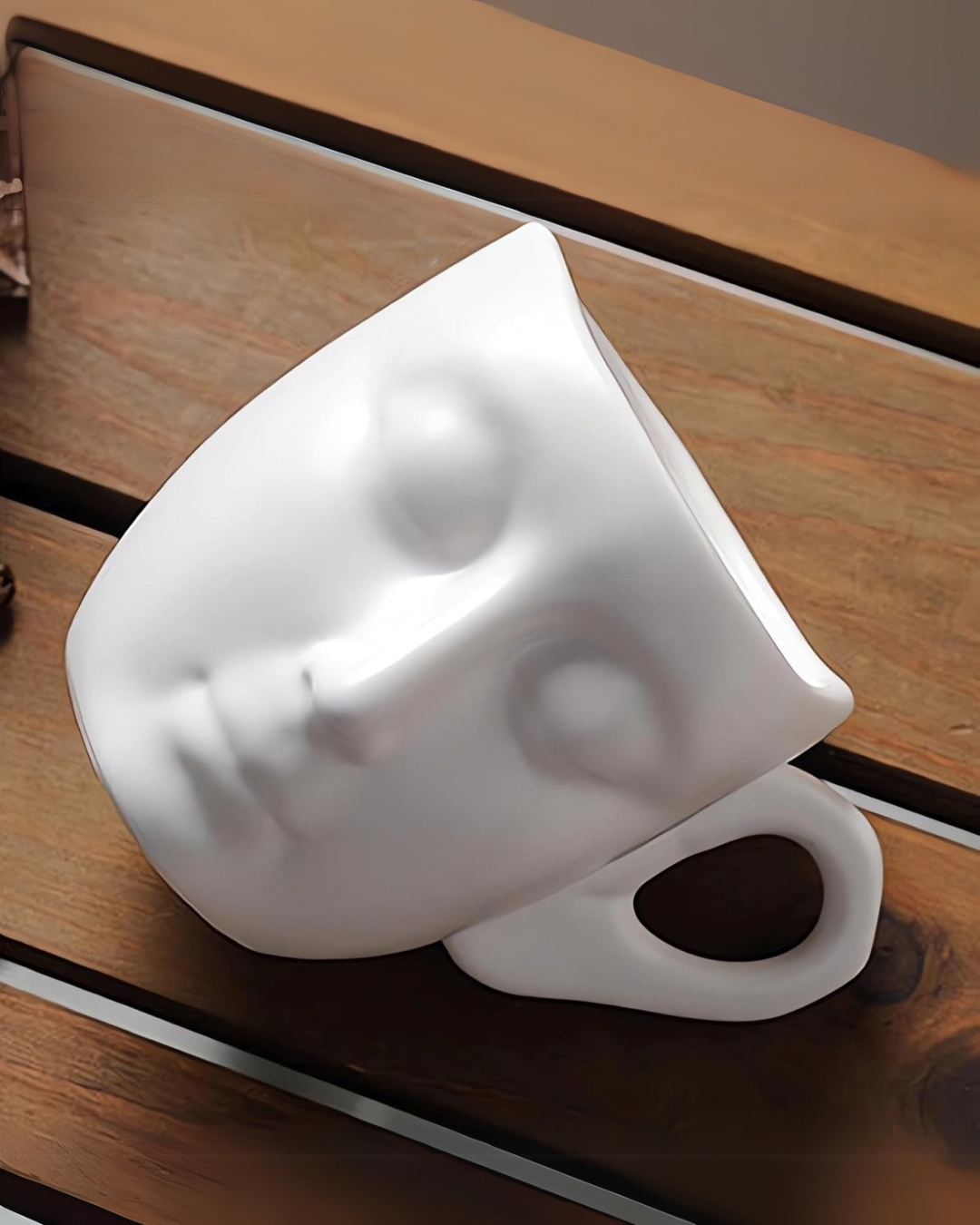 Zen Coffee cup - Face Design Mug with Hand-Shaped Holder Set