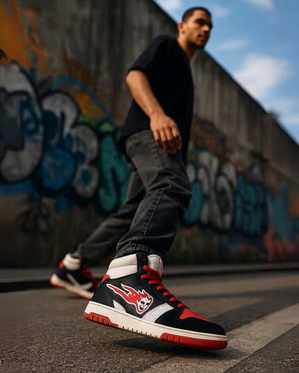 SkullFlame Mid Sneakers – Bold Style, All-Day Comfort