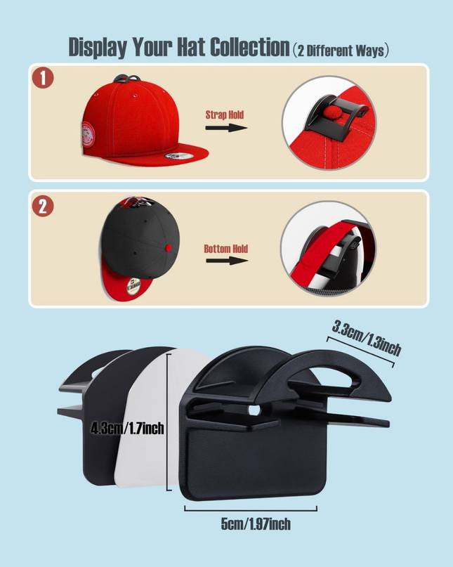 Ganchos para gorras 2 en 1: la forma más genial de lucir tu colección de gorras