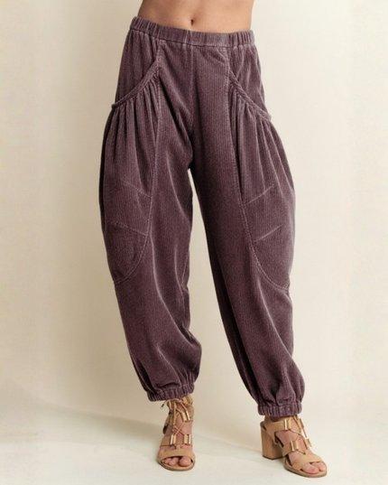 Corduroy Cargo Joggers – Wide Pocket Streetwear Pants