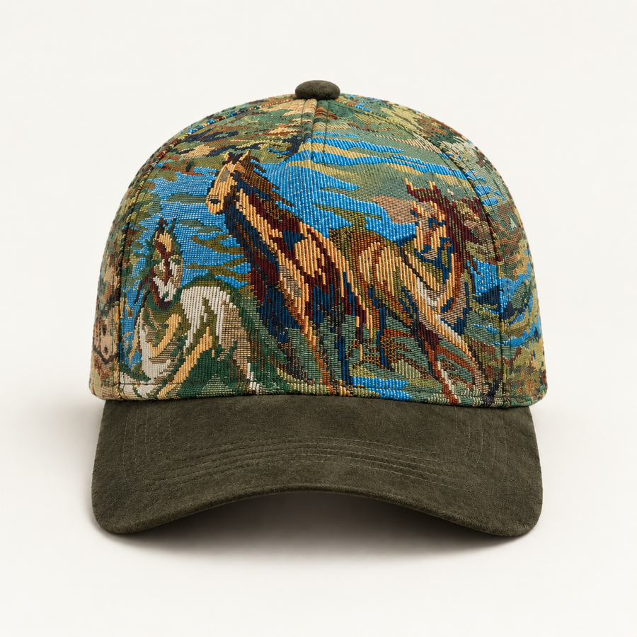 OFF RALLY Drifter Tapestry Cap in Pacific Blue