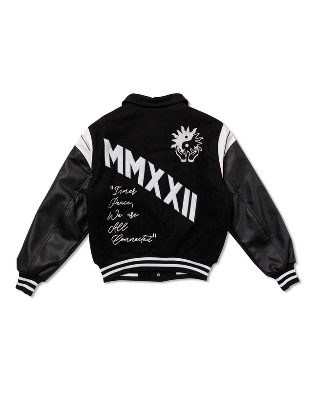 Black Yin|Yang Varsity Jacket