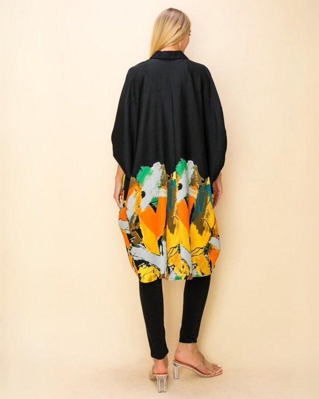 Zambia Print Satin Top