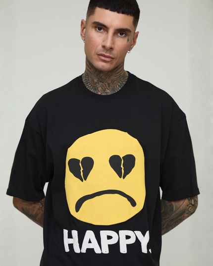 MoodSwitch Oversized Tee – Black