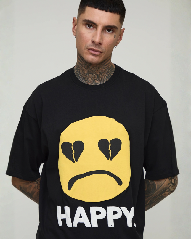 MoodSwitch Oversized Tee – Black