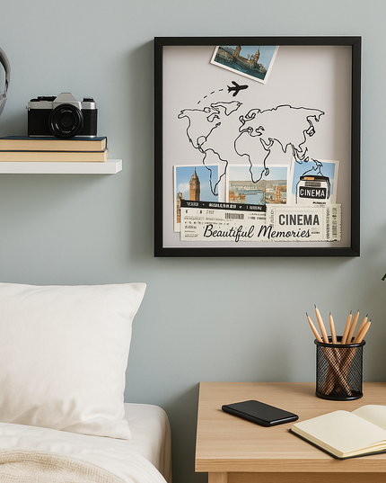 Travel Memory Box Frame – “Beautiful Memories”