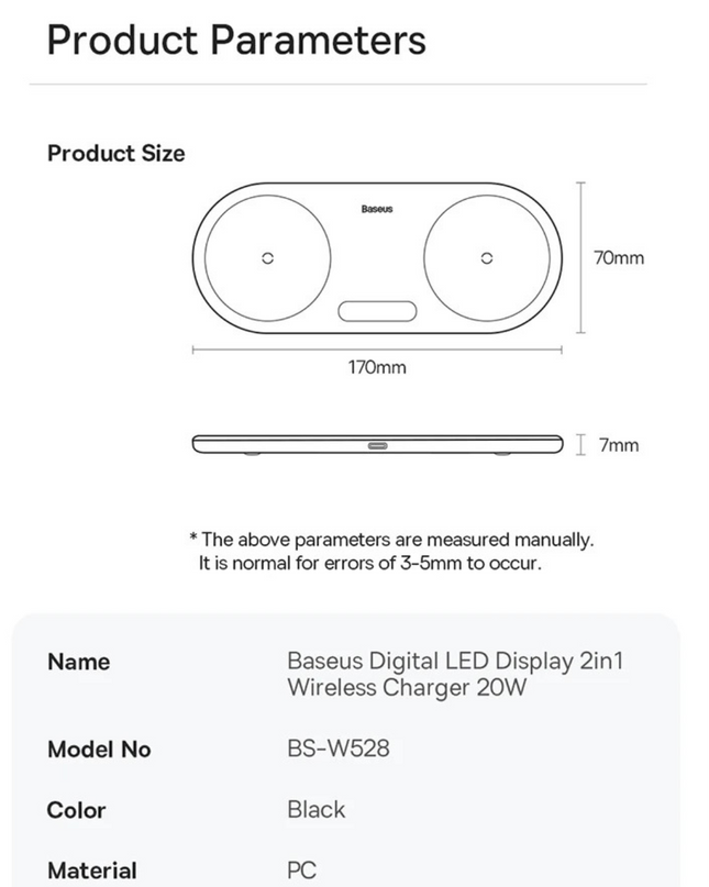 Digital Led 2 in 1 Wireless Power Bank