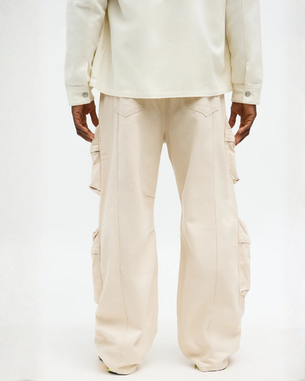 Baggy Ryo Cargo Pants – Cream