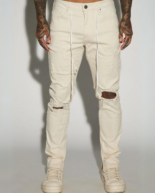 White Urban Casual Pants