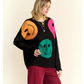 Happy Faces Sweater - Multi-Color Smiley Knit