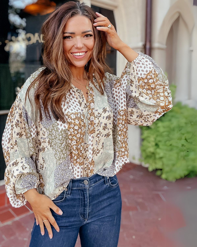 Bojo chic Long Puff Sleeve Shirt.
