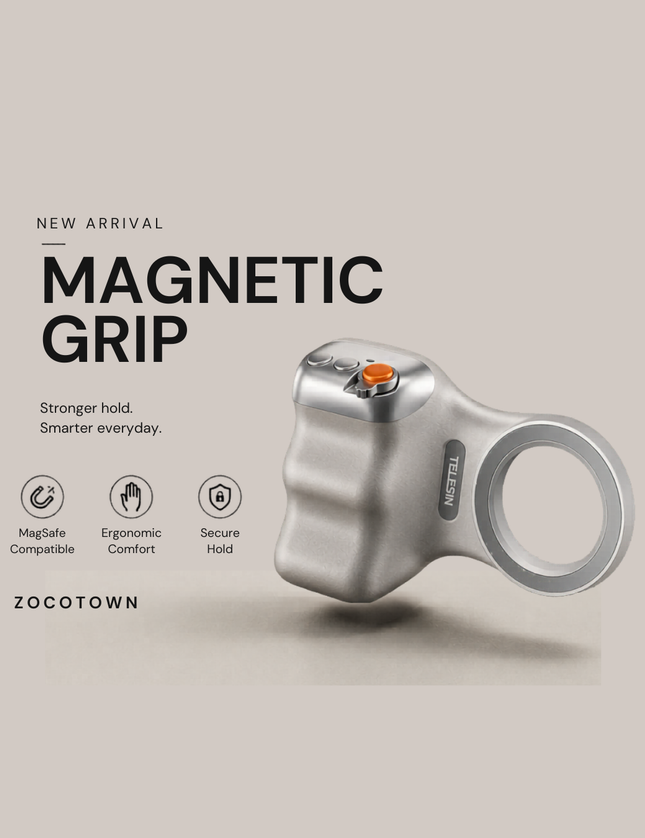 Magnetic Camera Grip for Smartphones – Bluetooth Creator Handle Compatible with iPhone & Android