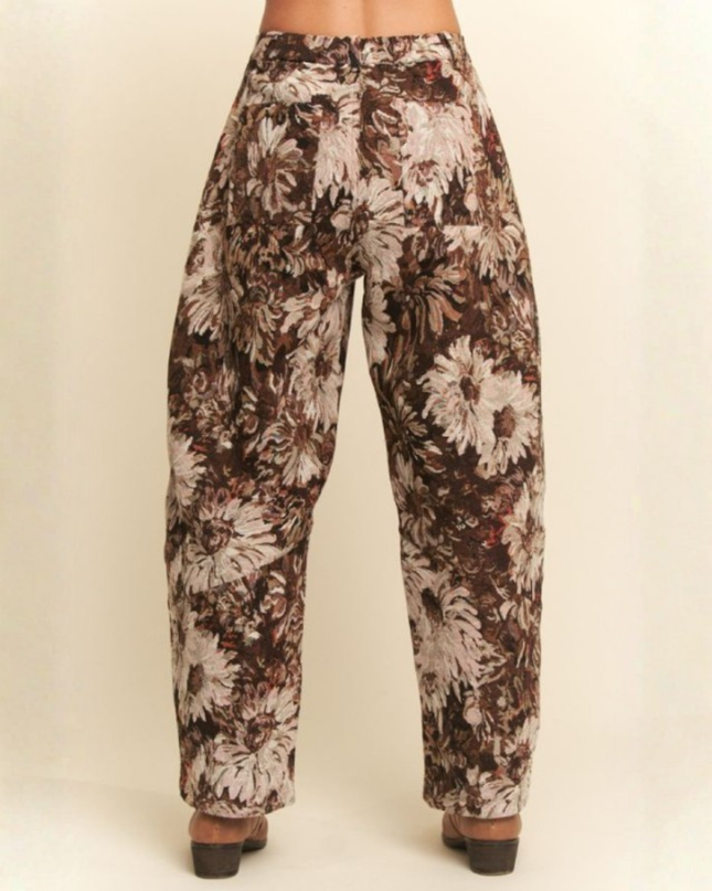 Vintage Tapestry Wide-Leg Trousers