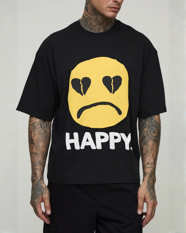 MoodSwitch Oversized Tee – Black