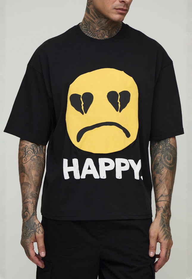 MoodSwitch Oversized Tee – Black