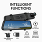 Smart Rearview Mirror with Front & Rear Camera, 2.5K Touchscreen, GPS & 32GB SD Card