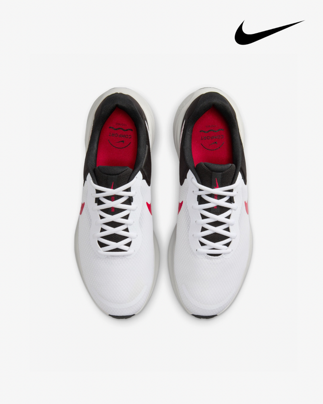 Nike Revolution 7 Running Shoes | White / Black / Photon Dust / Fire Red