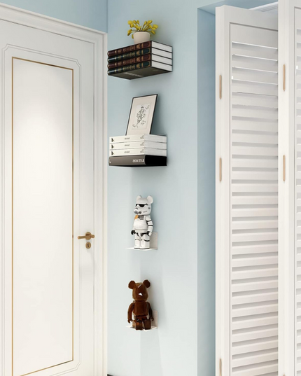 Estantes flotantes de pared: juego de 4 para una organización elegante y minimalista