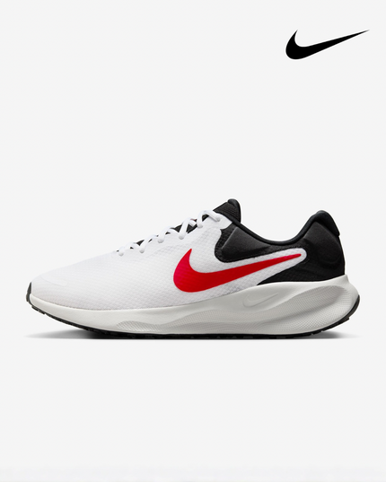 Nike Revolution 7 Running Shoes | White / Black / Photon Dust / Fire Red
