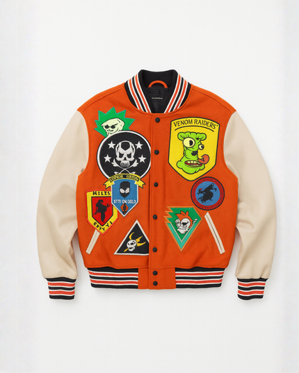 Men’s Varsity Jacket – Venom Raiders Edition | Streetwear Bomber Jacket