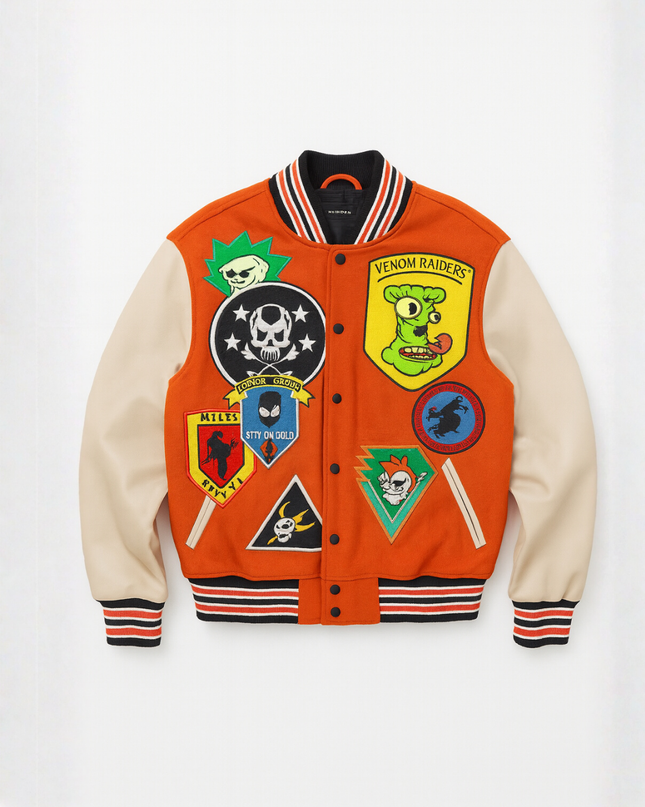 Men’s Varsity Jacket – Venom Raiders Edition | Streetwear Bomber Jacket
