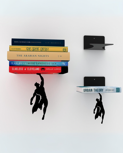 Sujetalibros y estanterías flotantes Hero: deja que tus libros te salven el día
