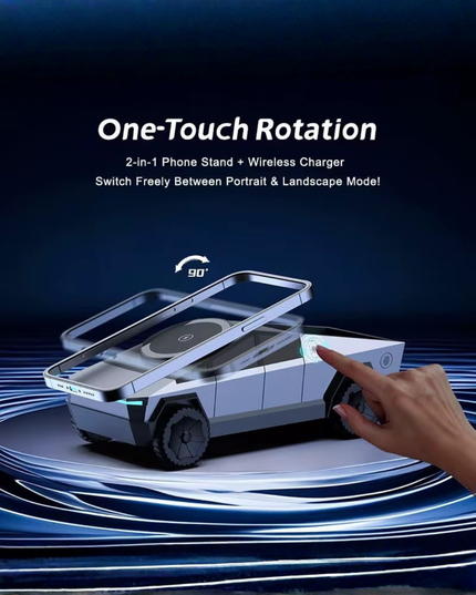 Cybertruck 3-in-1 Wireless Charging Station – Fast Charger for iPhone, AirPods & Apple Watch