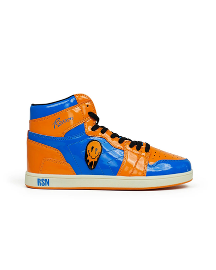 Reason Flame Skull High-Top Sneakers – Neon Blaze Edition