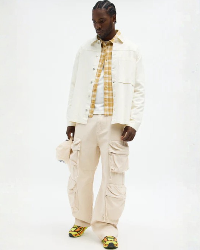 Baggy Ryo Cargo Pants – Cream