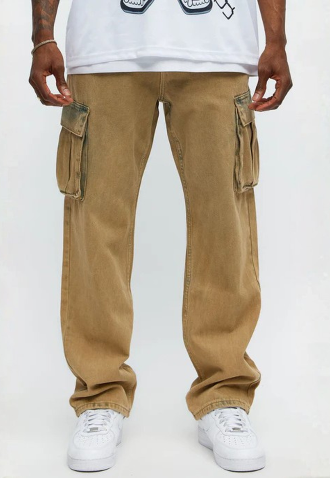 Core Division Cargo Jeans – Sandstone Yellow