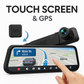 Smart Rearview Mirror with Front & Rear Camera, 2.5K Touchscreen, GPS & 32GB SD Card
