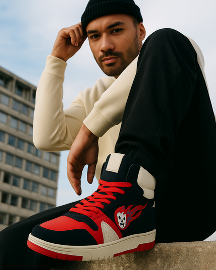 SkullFlame Mid Sneakers – Bold Style, All-Day Comfort