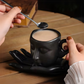 Zen Coffee cup - Face Design Mug with Hand-Shaped Holder Set