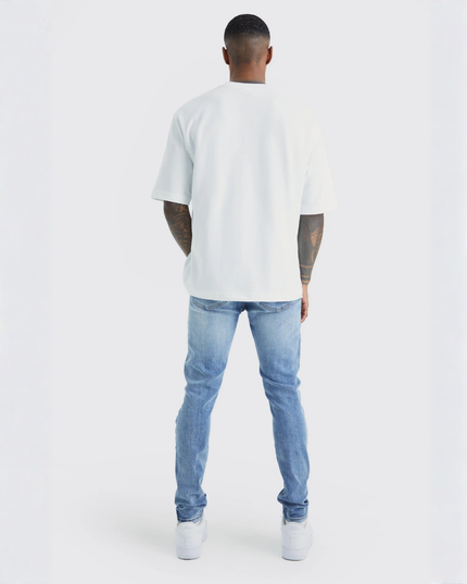 BleachLine Skinny Denim – Ice Wash Blue