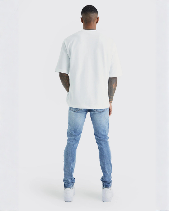 BleachLine Skinny Denim – Ice Wash Blue