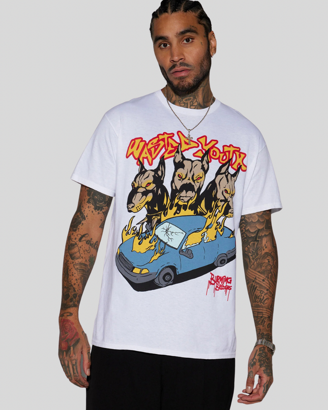 White Burning Youth Tees